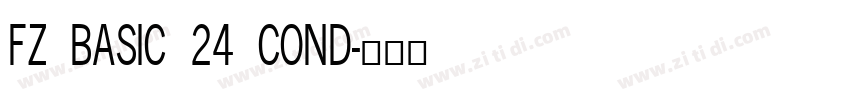 FZ BASIC 24 COND字体转换